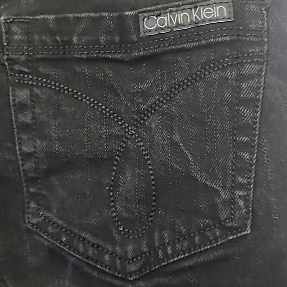 Calvin Klein Denim Jeans Skinny Black Wash Mid Rise Skinny Size 29 / 8 Slimming - Picture 7 of 8